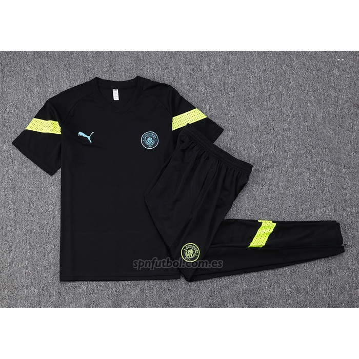 Chandal del Manchester City Manga Corta 2022-2023 Negro